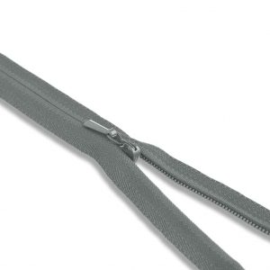 Heavy Duty Dark Grey Nylon Zipper – 24″ Invisible Non-Separating Zipper for Crafts & Sewing (2 mm Tooth)
