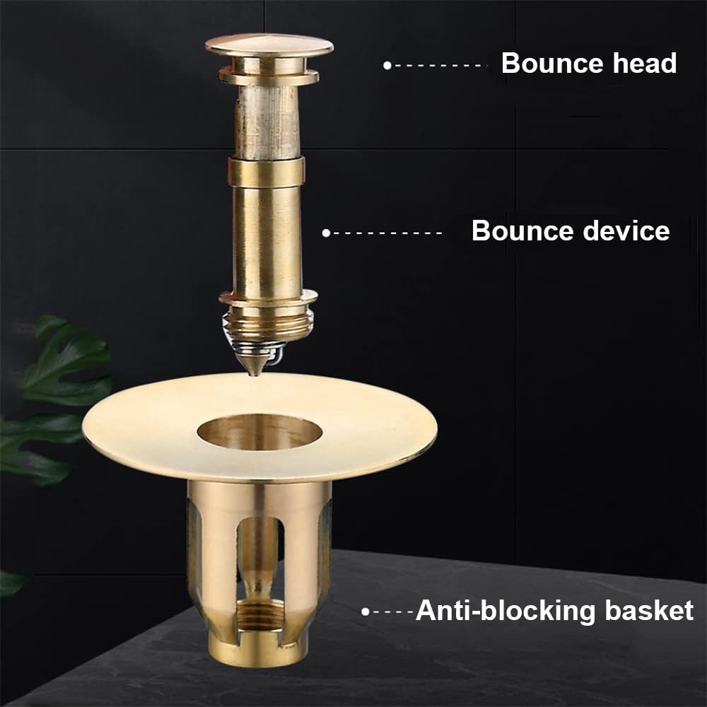 Universal Bathroom Sink Stopper Pop Up, Sink Drain Plug Bathroom Stainless Steel Sink Drain Filter Sink Drain Plug for Bathroom Kitchen - Image 6