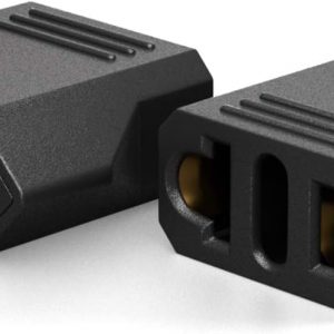 Unidapt US Canada Mexico Travel Plug Adapter, European to US Plug Adapter, Universal Outlet Adapters, 2-Pack EU to US Adaptor, Europe to USA, Type A Pin Converter, Black