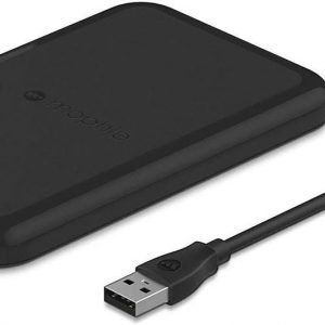 Mophie Charge Force Wireless Charge Pad – Qi Wireless Charging for Apple iPhone X, iPhone 8, iPhone 8 Plus, and Qi Enabled Smartphones and Juice Packs – Black