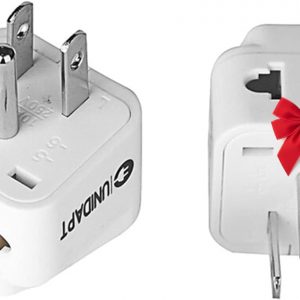 UK to US Travel Adapter, India to US Plug Adapter, Unidapt Adapters for USA, 2-Pack, Plug Converter, USA Travel Adapter, EU to US with Dual Inputs, Universal to American Outlet Plug