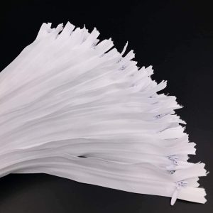 Invisible YKK (Conceal) White Zippers for Apparel & Craft Projects – Closed Bottom – Color White – Made in The United States (25 Zippers Per Pack) (10″ Inches)