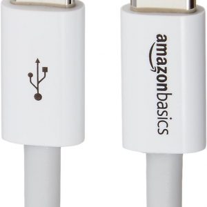 Amazon Basics USB-C to USB-C Fast Charger Cable, 480Mbps Speed, USB-IF Certified, for Fast Charging Apple iPhone 16/15, iPad, MacBook, Samsung Galaxy, Tablets, Laptops, 6 Foot, White