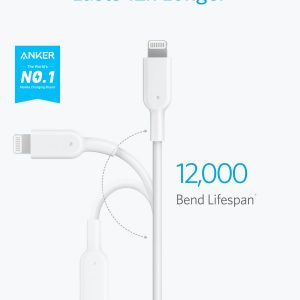 Anker USB C to Lightning Cable, 321 USB-C to Lightning Cable (6ft,White), MFi Certified for iPhone 13 Pro 12 Pro Max 12 11 X XS, AirPods Pro, Supports Power Delivery (Charger Not Included)