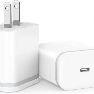 for iPhone 17 16 Charger, Fast Charging USB C Block 2-Pack 20W Type-C Phone Wall Plug Portable Power Adapter USBC Brick USB-C Box 15 14 13 12 11 Air Pro Max Plus XS X XR SE 8 7 6 Pad Mini