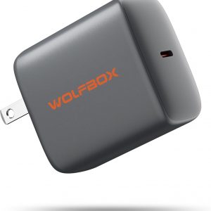 Wolfbox 65W Type-C PD Charge Compatible with Wolfbox Brand Jump Starter, Fast Charging, Universal Compatibility