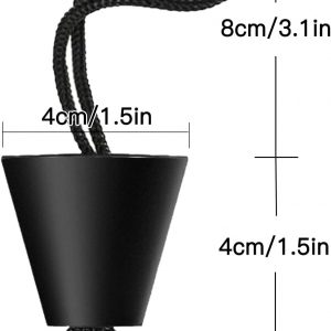 Axlksia 8 Pcs Kayak Scupper Plugs Kit, Silicone Universal Kayak Scupper Plug Drain Holes Stopper Bung with Lanyard, Kayak Accessories