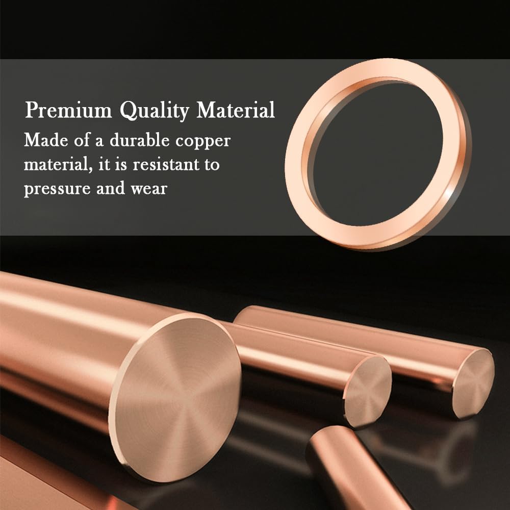 20PCS Oil Drain Plug Gasket,Copper Oil Drain Pan Crush Washer Fits M14x1.5 Transmission Drain Plug,Universal Transfer Case Differential Gasket for Car Truck SUV Oil Change - Image 3