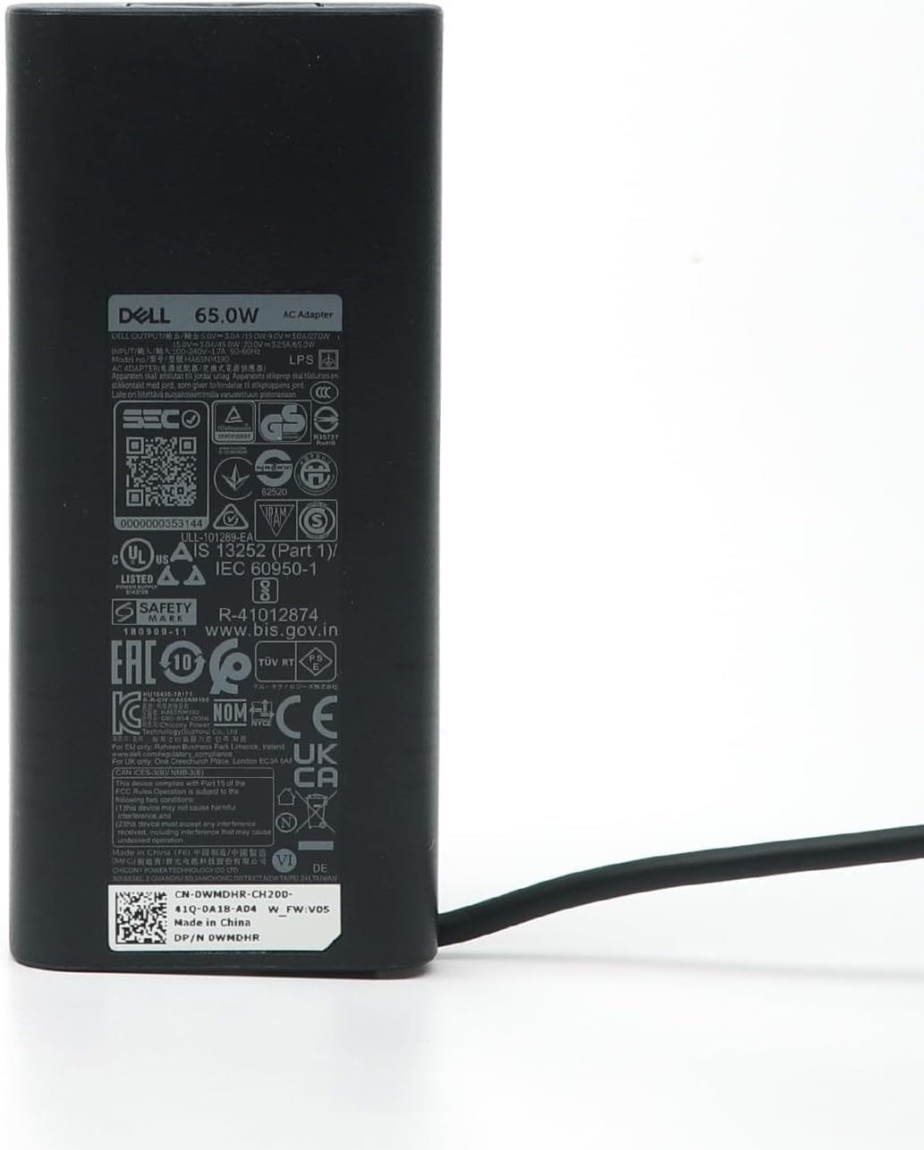 Dell 65W USB-C Laptop Charger,Latitude 5400 5410 5420 5430 5440 5450 Power AC Adapter with Power Cord Cable, Black, HA65NM190 - Image 4
