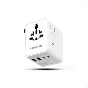 35W Universal Travel Plug Adapter,7-Port PD&QC Fast Charging Power Adapter(2AC&2USB-A&3USB-C),Worldwide Outlet Wall Charger for USA/EU/UK/AUS Over 200 Countries-Type C/A/G/I