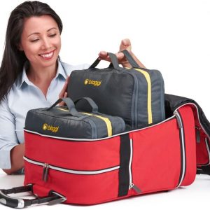 Biaggi Double Deck Compression Packing Cube –2-in-1 Expandable Travel Organizer with Integrated Shoe Cube Compartment – Lightweight Packing for Carry-On or Suitcase