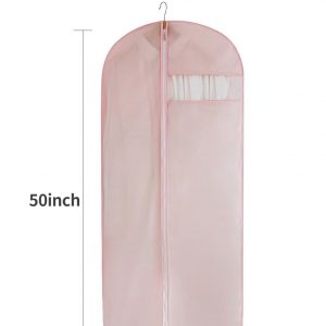 Suit Bag for Storage and Travel, (Set of 2 (23.3″ x 50″) Pink)