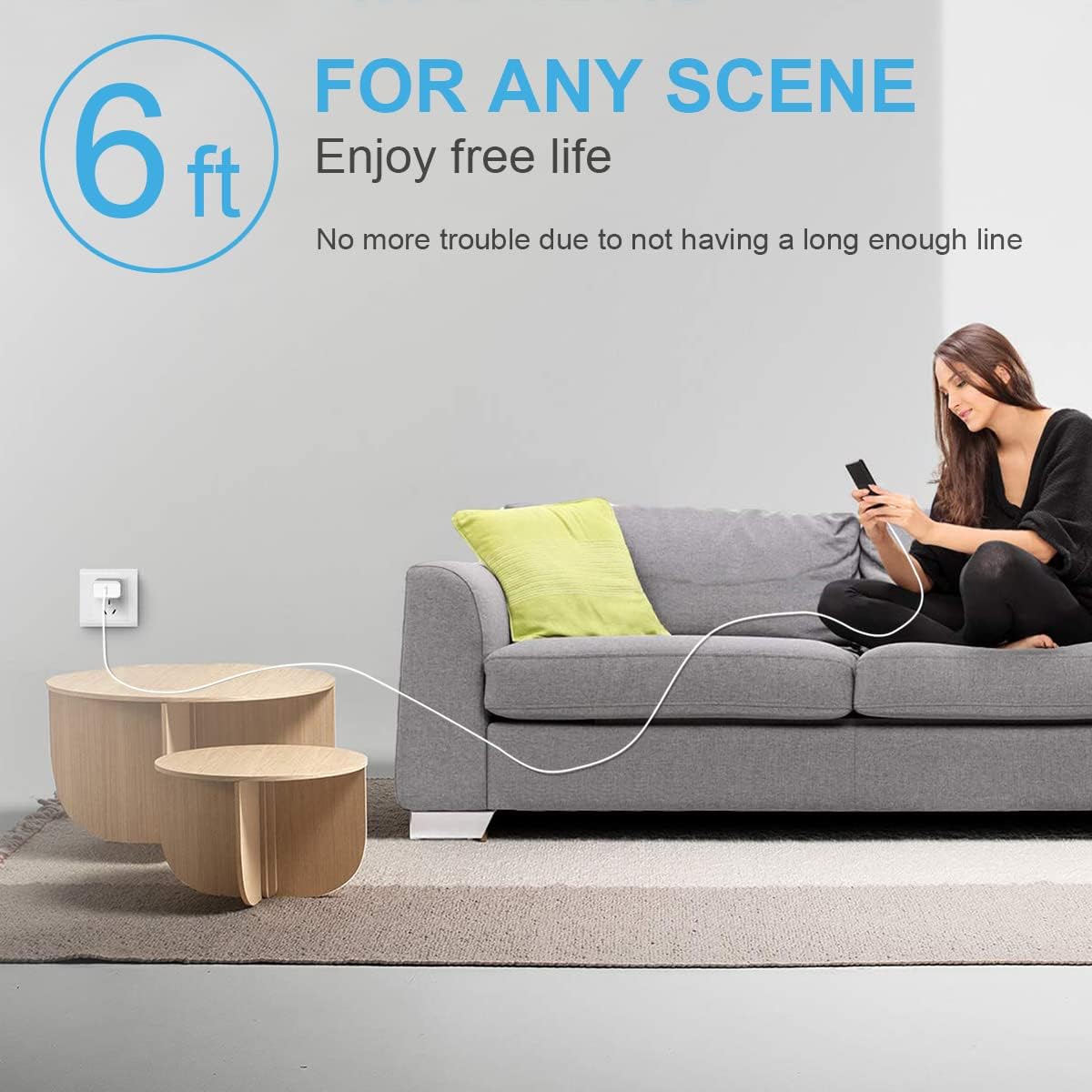 iPhone Fast Charger 3+3Pack 20W USB C Wall Charger with 6FT Fast Charging Cable Compatible with iPhone 14/13/12/11/Pro/Pro Max - Image 7