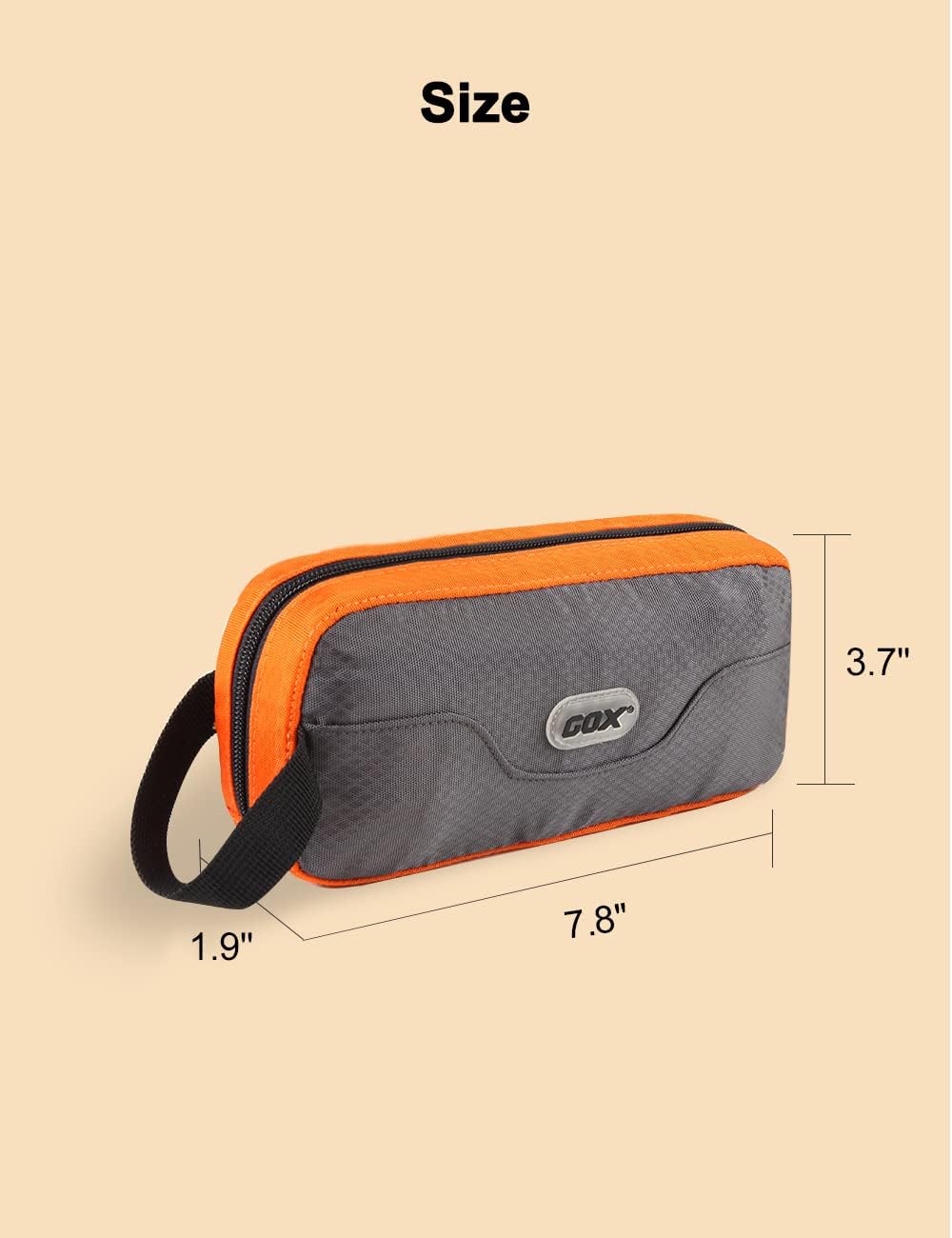 GOX Travel Toiletry Bag Dopp Kit Case for Men Multifunction Packing Organizer Pouch(Orange/Grey) - Image 6