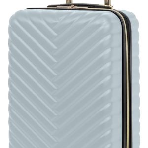 Kenneth Cole REACTION Madison Square Lightweight Hardside Chevron Expandable Spinner Luggage, Slate, 2-Piece (20″ Carry On + Sophie Backpack)