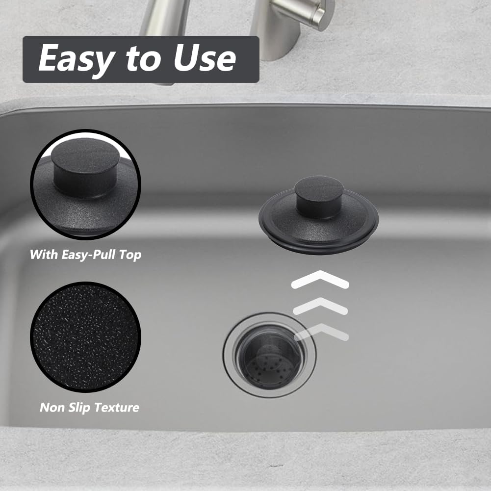 Sink Stopper Exact Replacement for InSinkErator STP-PL/STPPL for Kitchen Drain Stopper and Garbage Disposal Plug, Compatible with Standard 3-1/2" Drains from Kohler, Waste King, Whirlpool, and More - Image 6
