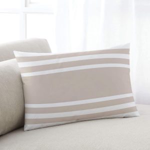 T&H XHome Pillow Covers 16×24 Inch Orange Geometric Stripe Soft Brushed Microfiber Pillowcases with Hidden Zipper Closure Bed Pillow Shams for Bedroom Sofa Car