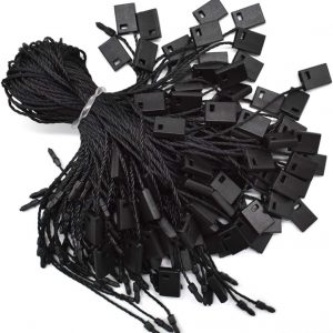 Renashed Hang Tag String Black 7″ 1000Pcs Nylon Snap Lock Pin Loop Fastener Hook Ties Easy and Fast to Attach