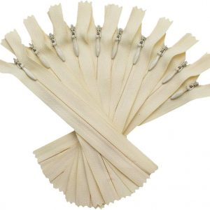 YaHoGa 10pcs 22 Inches Invisible Zippers Conceal Zippers for Sewing, Dress, Garments, Clothes, Pillow, Tailor, Craft (Beige, 22″)