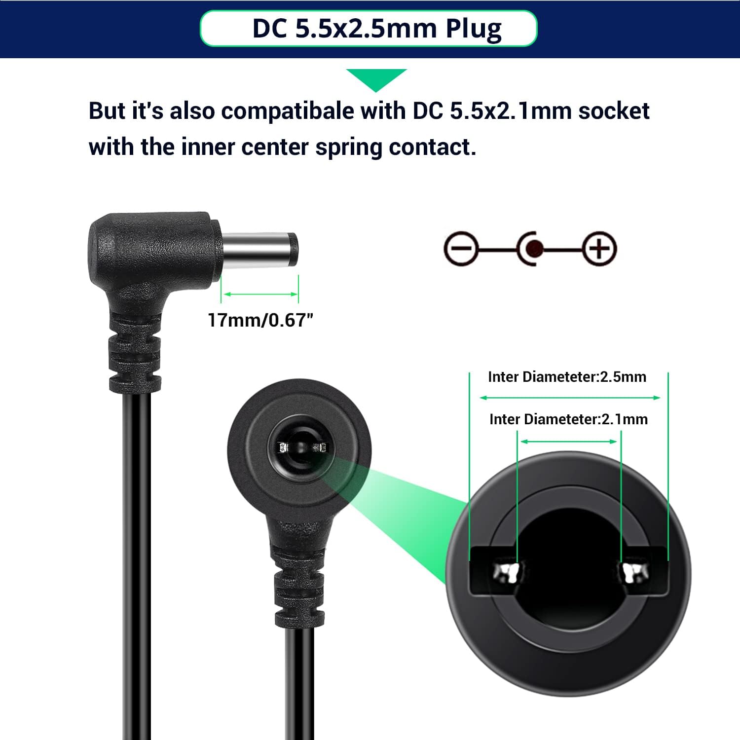 Facmogu 12V 10A Power Supply AC to DC Adapter, AC to DC Converter 100V-240V to 12V 10A 120W, 12 Volts 10 Amps Power Transformer 5.5x2.5mm & 5.5x2.1mm Tip, Desktop Regulated Power Adapter - Image 5