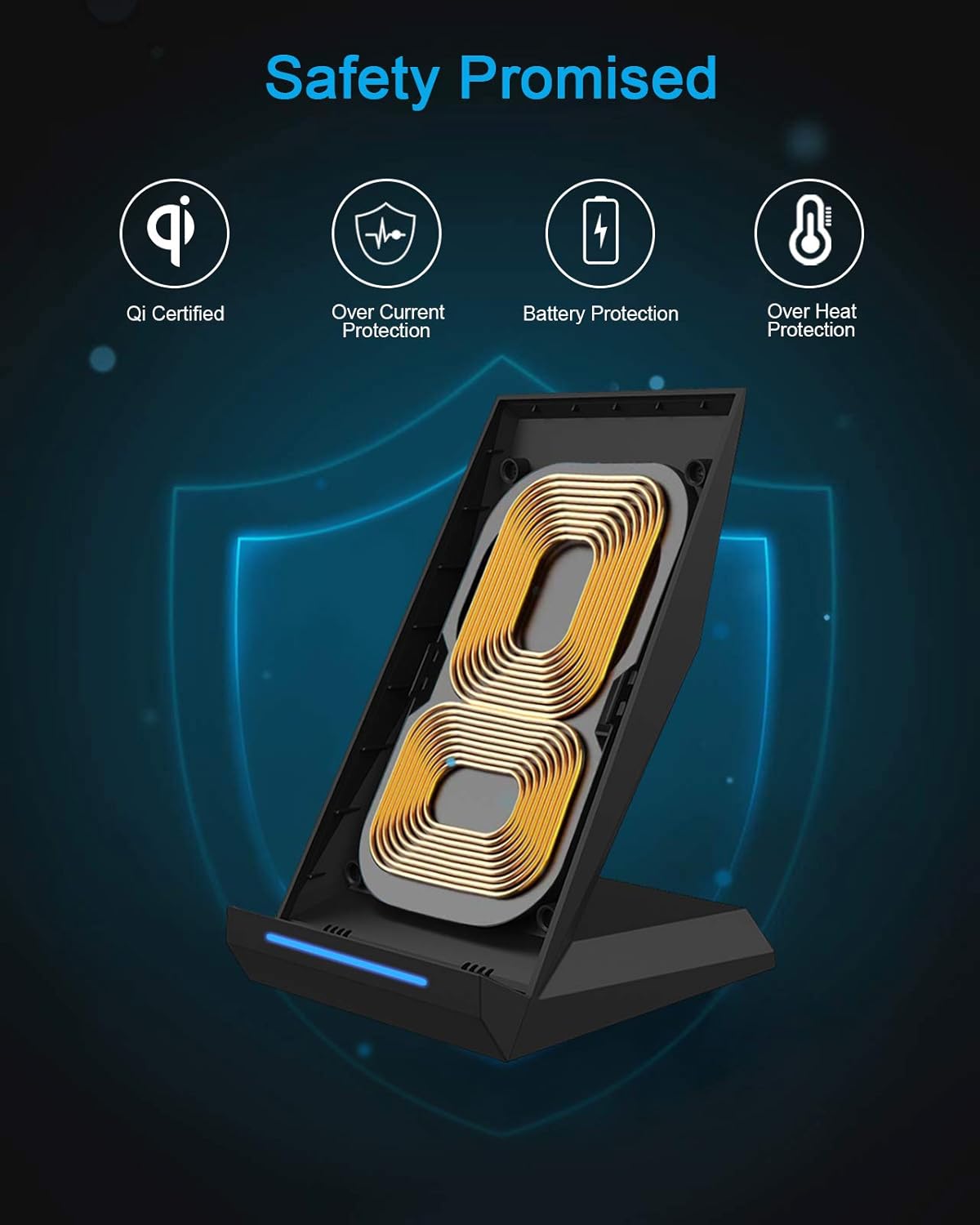 Fast Wireless Chargeing Stand,Equipped with PD 30W Adapter,Qi Certified High Speed Charger with Extra USB-A Port Compatible with iPhone 17/16/15/14/13/12/11, for Samsung Galaxy S25/S24/S23/S22/S21 - Image 7