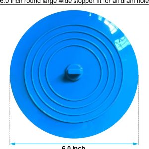 2PCS Kitchen Sink Stoppers, Universal Drain Plug, 6.0 Inch Silicone Sink Drain Stopper, Sink Drain Cover, Sink Drain Plug, Sink Water Stopper, Bathtub Stopper