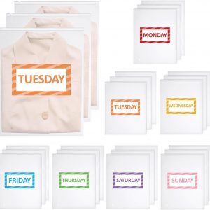 Packing Cubes Kids and Baby Travel Organizer Pouches, Suitcases and Luggage Travel Bags for Boys and Girls Summer Camp, Cruise, and Family Vacations, Days of Week