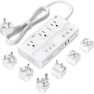 220V to 110V Voltage Converter, VINTAR 2000W Universal Travel Adapter Voltage Converter US to Europe, International Step Down Transformer Power Converters Adapter Combo for EU UK JP AU in SA