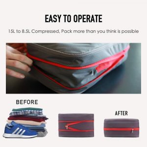 Bee Nesting Waterproof Compression Packing Cubes,Travel Packing organizers for Carry on Luggage,Backpacking, Suitcases
