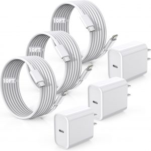 Fast Charger for iPhone 17/16/15 Charger,10FT Extra Long Fast Charging 3Pack Block USB-C to USB C Fast Charging Cable Cord for iPhone Air/17 Pro Max/iPhone 16 Pro/16 Plus/15 Pro Max,iPad Pro/Air/Mini