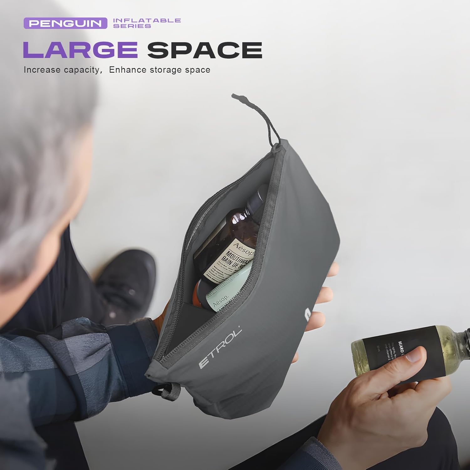 ETROL Travel Packing Cubes Set of 3, Waterproof Compression Storage Bags for Clothes, Lightweight Luggage Organizers for Suitcase, Backpacking, Hiking, Camping & Business Trips(M+L+XL) - Image 2