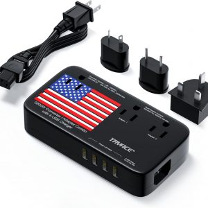 TryAce 2200W Exclusive Voltage Converter, 10A Travel Adapter with 4-Port USB,Power Converter Step Down 220V to 110V for Hair Dryer/Straightener/Curling Iron,US/UK/EU Plug
