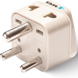 Orei Grounded Universal 2 in 1 Plug Adapter Type D for India and More