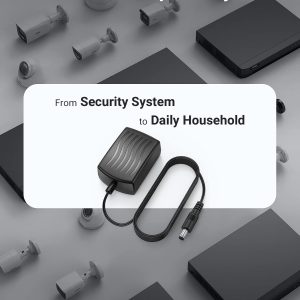 ANNKE Security Power Adapter Supply AC to DC 12V2A and 1-to-4 Splitter Power Cord for CCTV Surveillance Camera DVR System