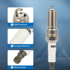 ECCPP Spark Plug Platinum Iridium Fit for Ford for Edge 2013-2018,for Lincoln for MK 2015-2019 Replacement for 96588 (4 Spark Plugs)
