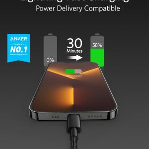 Anker New Nylon USB C to Lightning Cable, Apple MFi Certified for iPhone 14 Series, and More (6FT, Black)