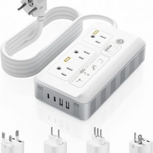 Mapambo 2000W Voltage Converter US to Europe, 7 in 1 Converter for European Travel for Hair Dryer, Kettles, Coffee Makers and etc. 220v to 110v Converter for International Travels