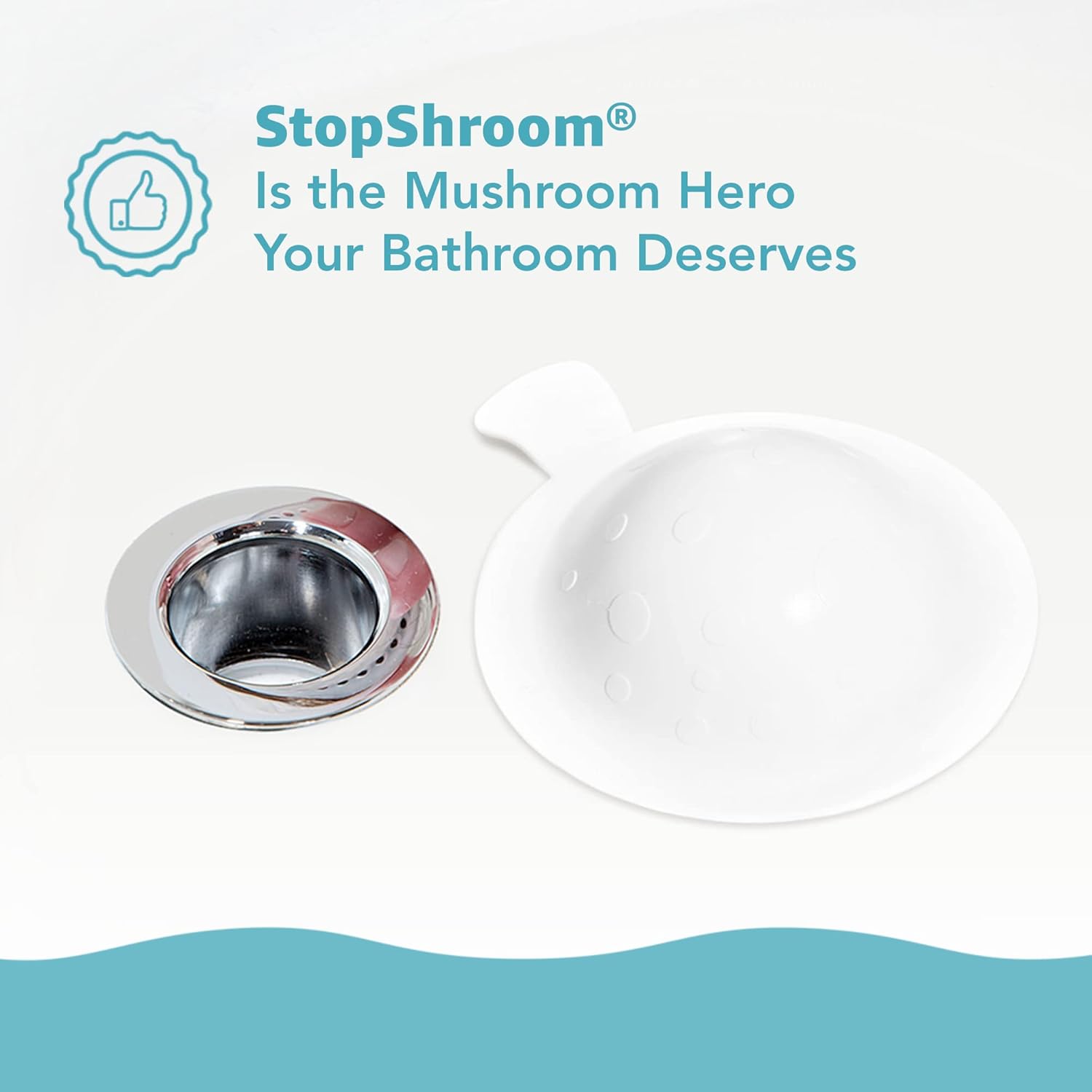 StopShroom The Ultimate Universal Drain Stopper Plug for Bathtub, Bathroom, and Kitchen Sink Drains (White) - Image 8