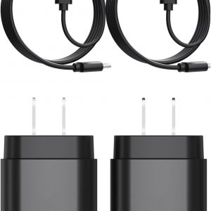 2-Pack Fast Type C Charger, Type C Charger Fast Charging Block with 4FT USB C Cable Compatible with S24U/S23/S22/S21/S20/i Phone 16/15 (Black) (for Samsung 25W)