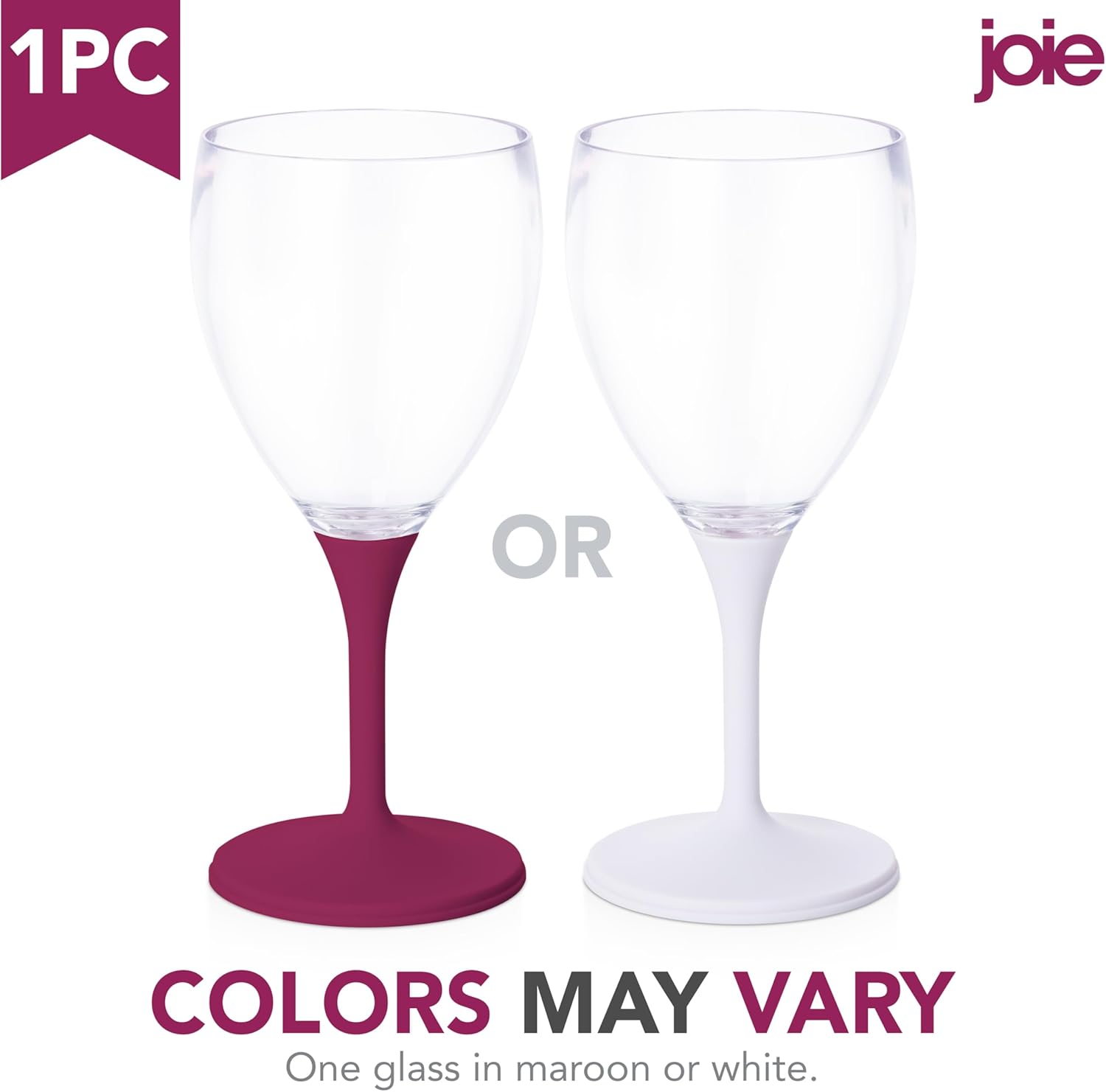 Joie Wine Glass To Go, Portable Wine Glass, Detachable Stem, BPA-free - Image 2