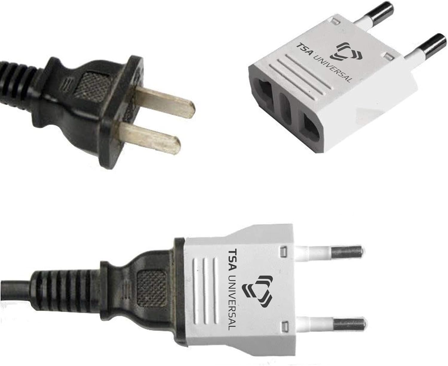 United States to Indonesia/Bali Travel Power Adapter to Connect North American Electrical Plugs to Indonesian Outlets for Cell Phones, Tablets, eReaders, and More (2-Pack, White) - Image 2