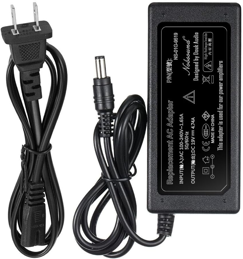 Nobsound DC 19V 4.74A 90W Power Supply Power Adapter Charger Universal 100-240V 50/60Hz AC Input for Amplifier Laptop DAC