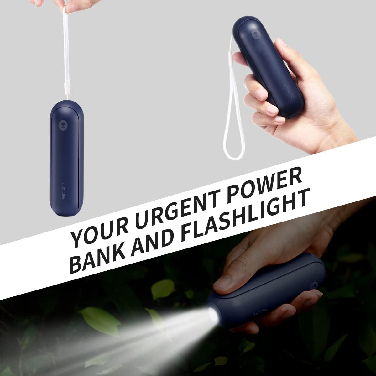 JISULIFE Portable Handheld Fan, Mini 3 In 1 with Rechargeable Battery, Personal Pocket Fan for Travel, Outdoor, USB Power Bank, Flashlight, Essential Ideal Gifts for Summer/Concert/Vacation - Blue - Image 7