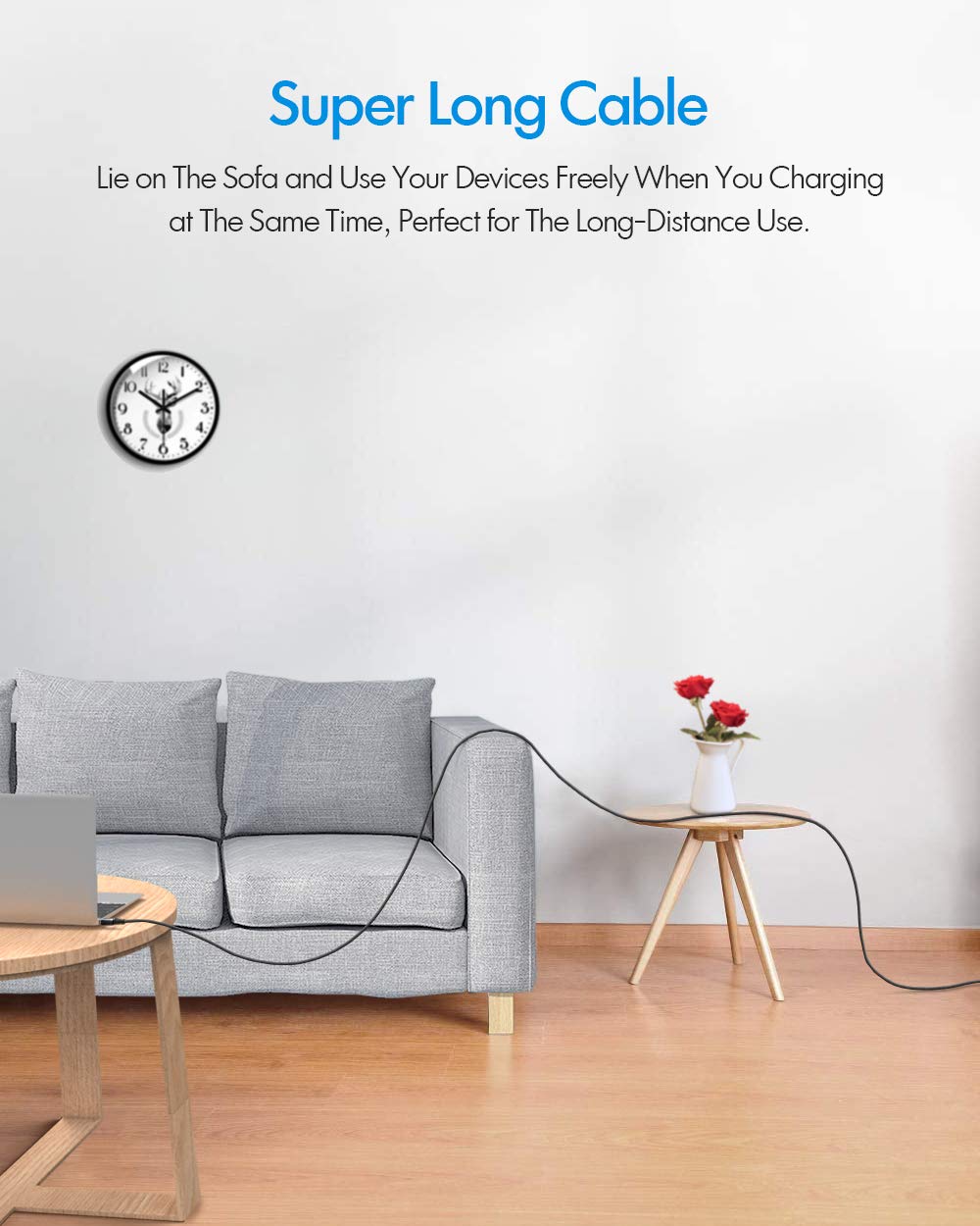 10ft 2 Pack Long USB C to USB C Cable Fast Charging 60W, PD Type C Charger Cord for Samsung Galaxy S25 S24 S23 S22 Ultra A16 Z Flip6 Fold6, iPhone 16 15 Pro, MacBook/iPad - Image 7