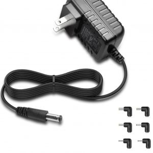 Universal 12V 2A 24W AC/DC Adapter Switching Power Supply with 8 Size Plug Tips, Replacement Wall Charger Cord for Ultrasonic Jewelry Cleaner/SPS100 Breast Pumps [UL List] (Adapter+8 Plugs)