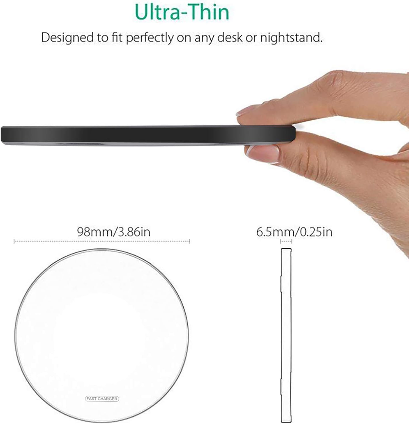 Fast Wireless Charger,20W Max Wireless Charging Pad Compatible with iPhone 17/17 Pro/16/15/14/13/12/SE/XS Max/XR,AirPods;FDGAO Wireless Charge Mat for Samsung Galaxy S25/S24/Note,Pixel/LG - Image 7