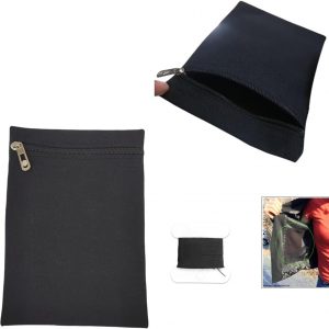 Jackets Sew-in Side Pocket with Zipper Sewing on Jacket Inside Pockets Anti-Theft Phone Pouch Passport Holder Hidden Travel Wallet Security Pocket for Zip-up Hoodie Windbreaker Sweatshirts Coat