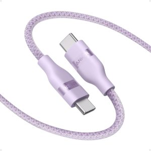 Anker Nano USB C Cable, 240W Flexible Multi-Color Braided Cord, Fast Charging Type C Charger for iPhone 17 Series, MacBook Pro and More (Purple, 6ft)