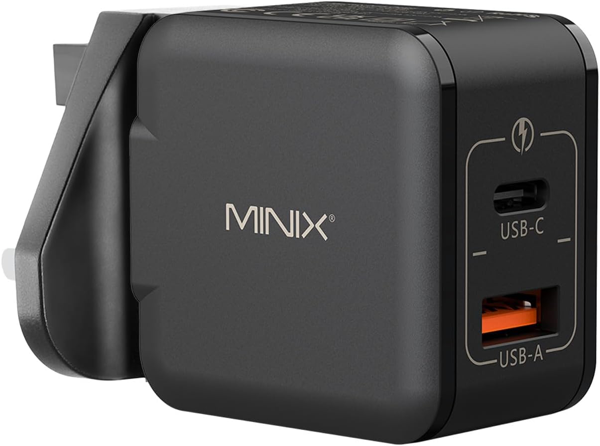 MINIX P1 Mini 30W USB C Charger, 33W PPS 2-Port GaN Charger 1 USB-C Port, 1 USB-A Port with Foldable Plug, Compatible with iPhone 8-15/16 Series, Galaxy S10-S23, Pad and More - Image 8