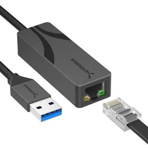 SABRENT USB 3.0 to 2.5 Gigabit Ethernet Adapter – USB-A to 2.5GbE Network Adapter, Aluminum Housing, Plug-and-Play, Backward Compatible with 10/100/1000/2500 Mbps, Bus Powered (NT-UA25)